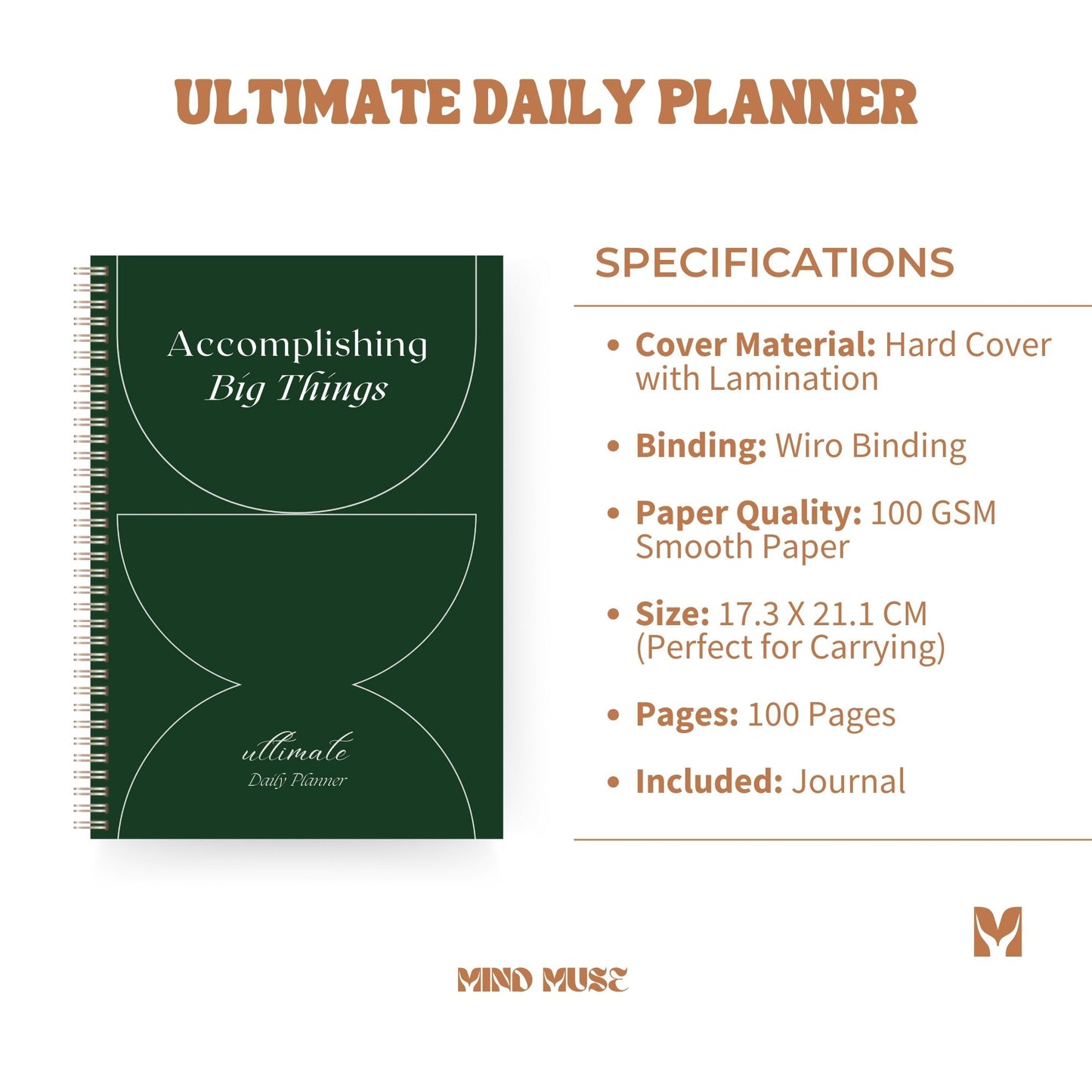 The Ultimate Daily Planner 📅 - Organize Your Day with Purpose & Precision - Accomplish Big Things