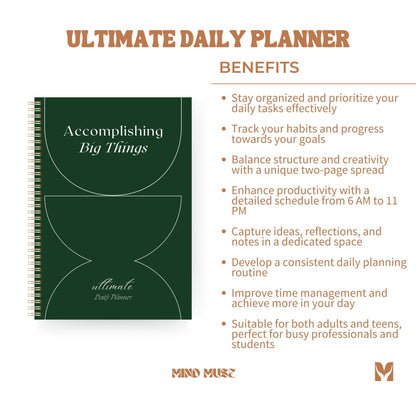 The Ultimate Daily Planner 📅 - Organize Your Day with Purpose & Precision - Accomplish Big Things