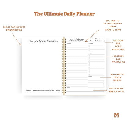 The Ultimate Daily Planner 📅 - Organize Your Day with Purpose & Precision - Make It Happen